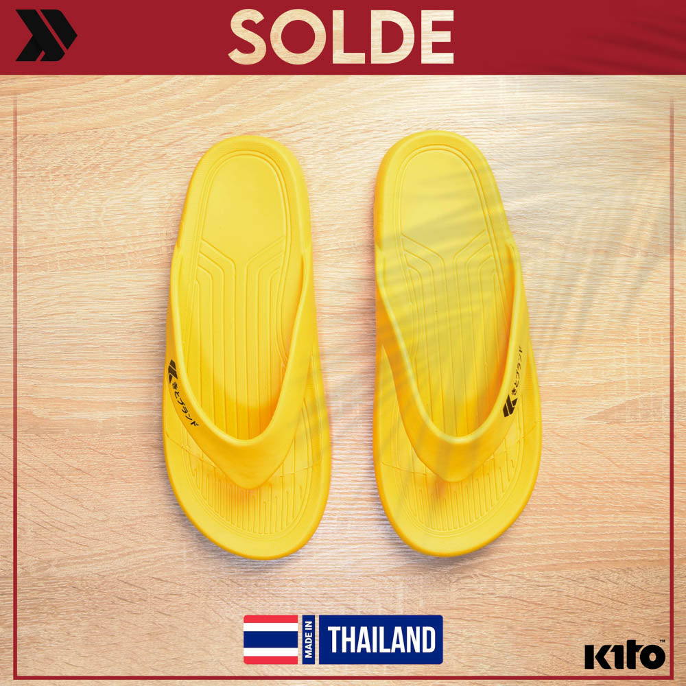 Kito Tongs Confortables Jaunes Homme