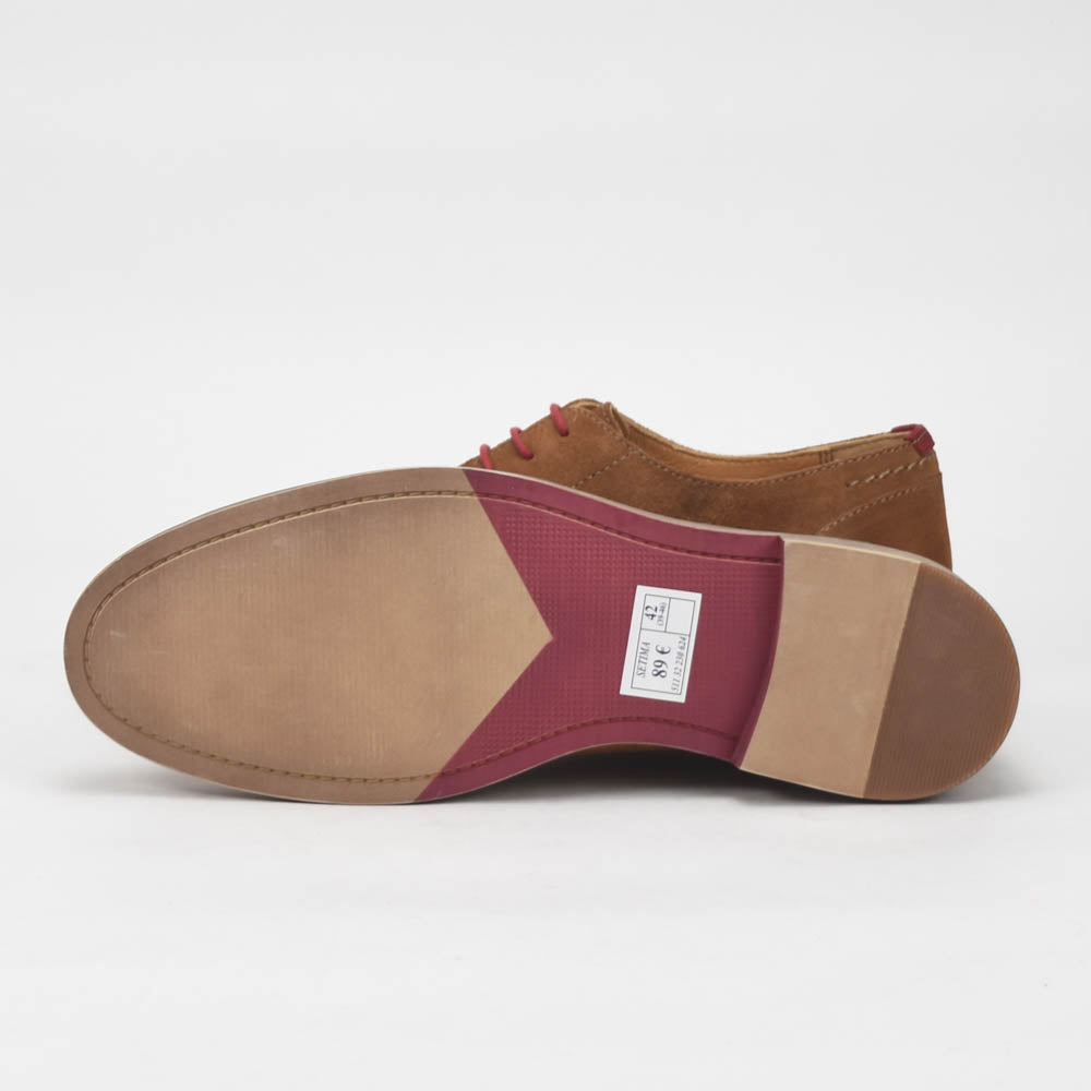 André Chaussures Derby en Daim Marron Élégantes Homme