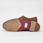 André Chaussures Derby en Daim Marron Élégantes Homme