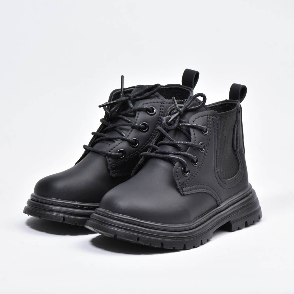 Bottes coordonnantes à lacets Noir Enfants﻿ 8