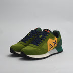 SUN68 Sneakers Jaki Solid en Daim et Textile Homme