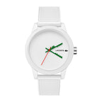 Lacoste Montre Analogique Bracelet Silicone Blanc Homme