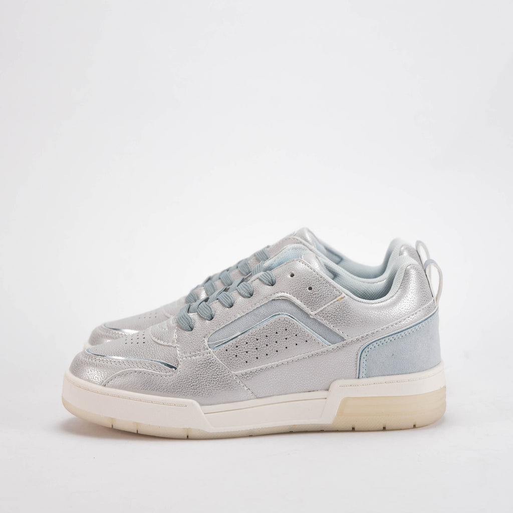 Safety Jogger Sneakers Argentées Effet Métallique Femme