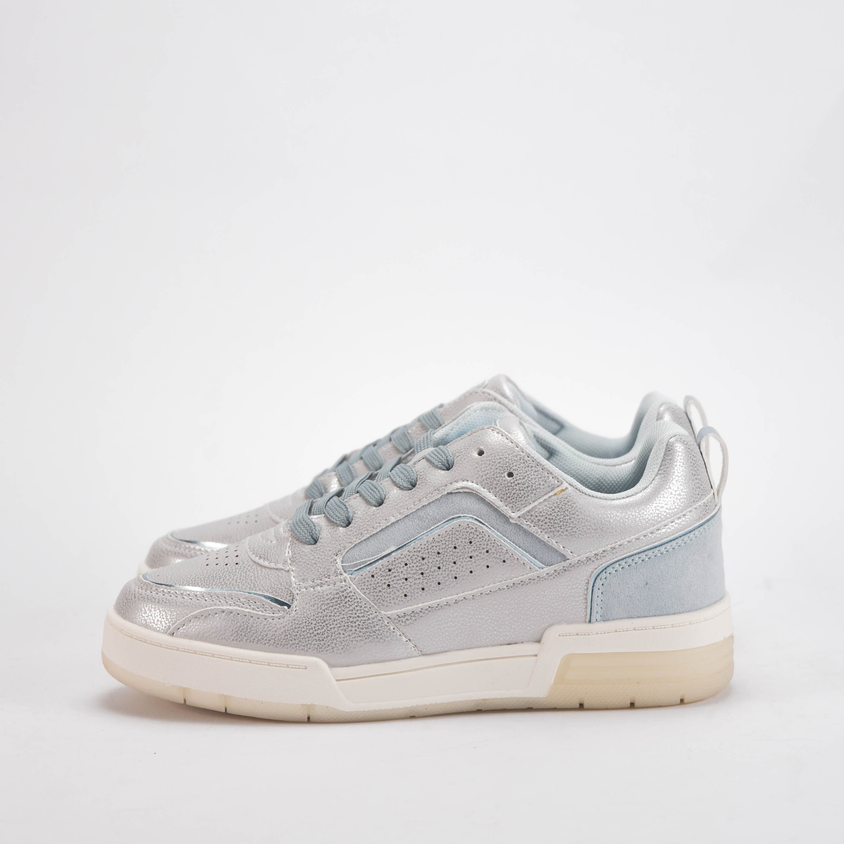 Safety Jogger Sneakers Argentées Effet Métallique Femme