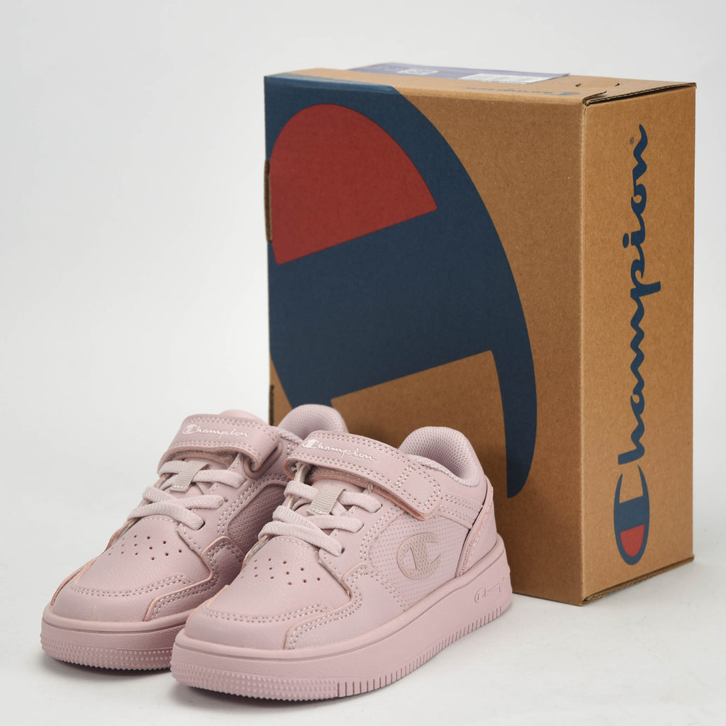 Champion Baskets Basses Roses avec Scratch Fille
