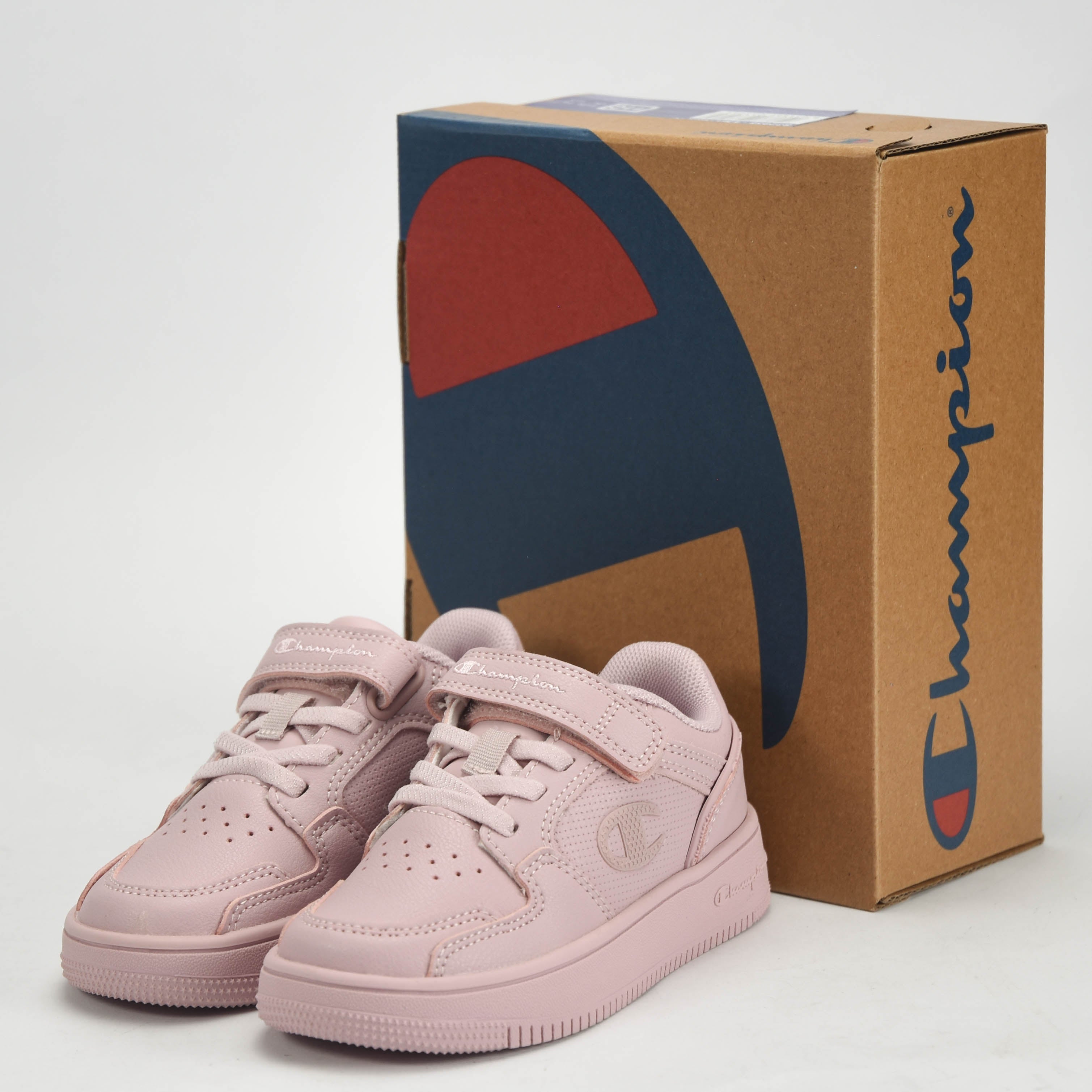Champion Baskets Basses Roses avec Scratch Fille