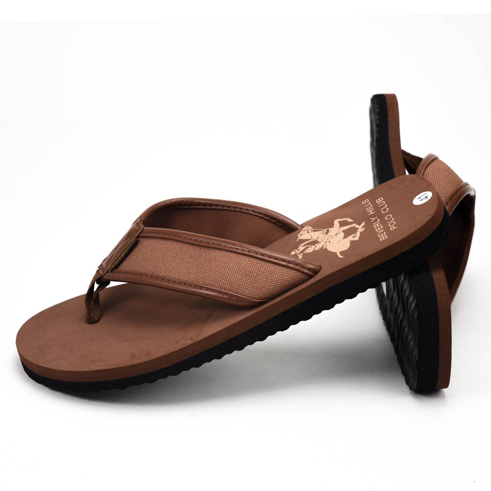 Beverly Hills Polo Club Claquettes Confortables Marron Homme