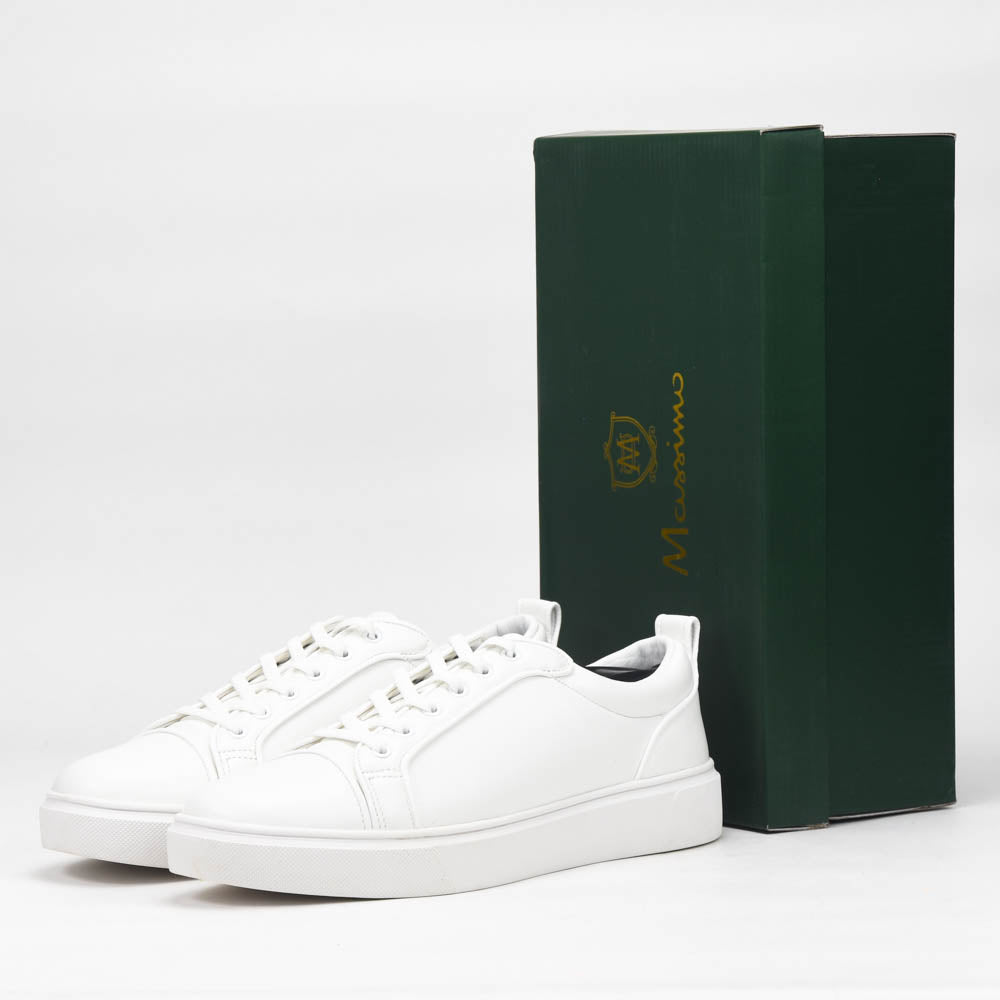Massimo Baskets Minimalistes Blanc Homme