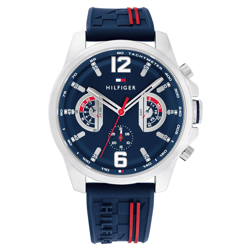 Tommy Hilfiger Montre Sportive Bracelet Silicone Homme