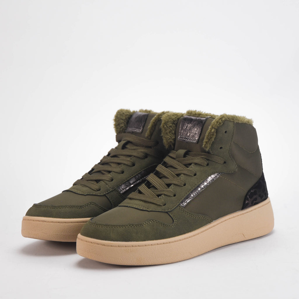 Safety Jogger Baskets Montantes Fourrées Kaki Femme