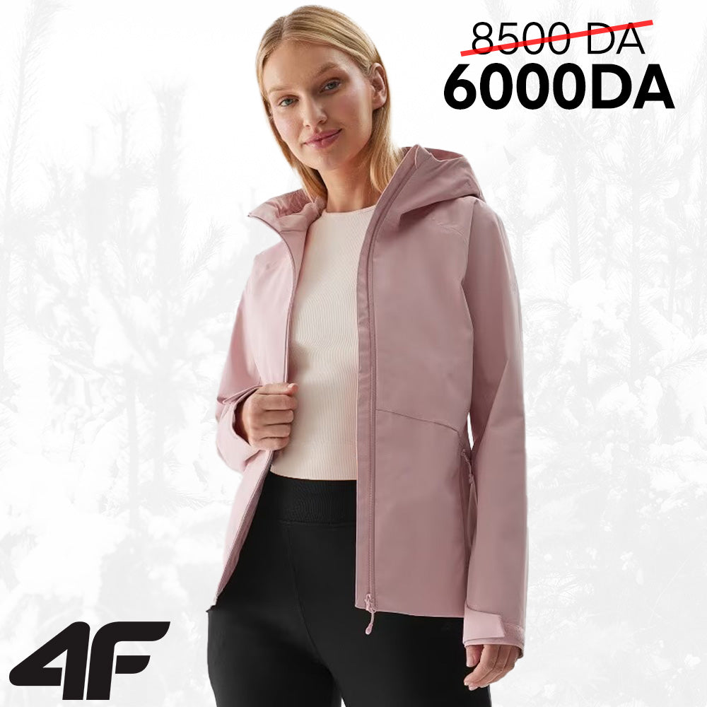 4F Veste Technique Rose Femme Imperméable et Respirante