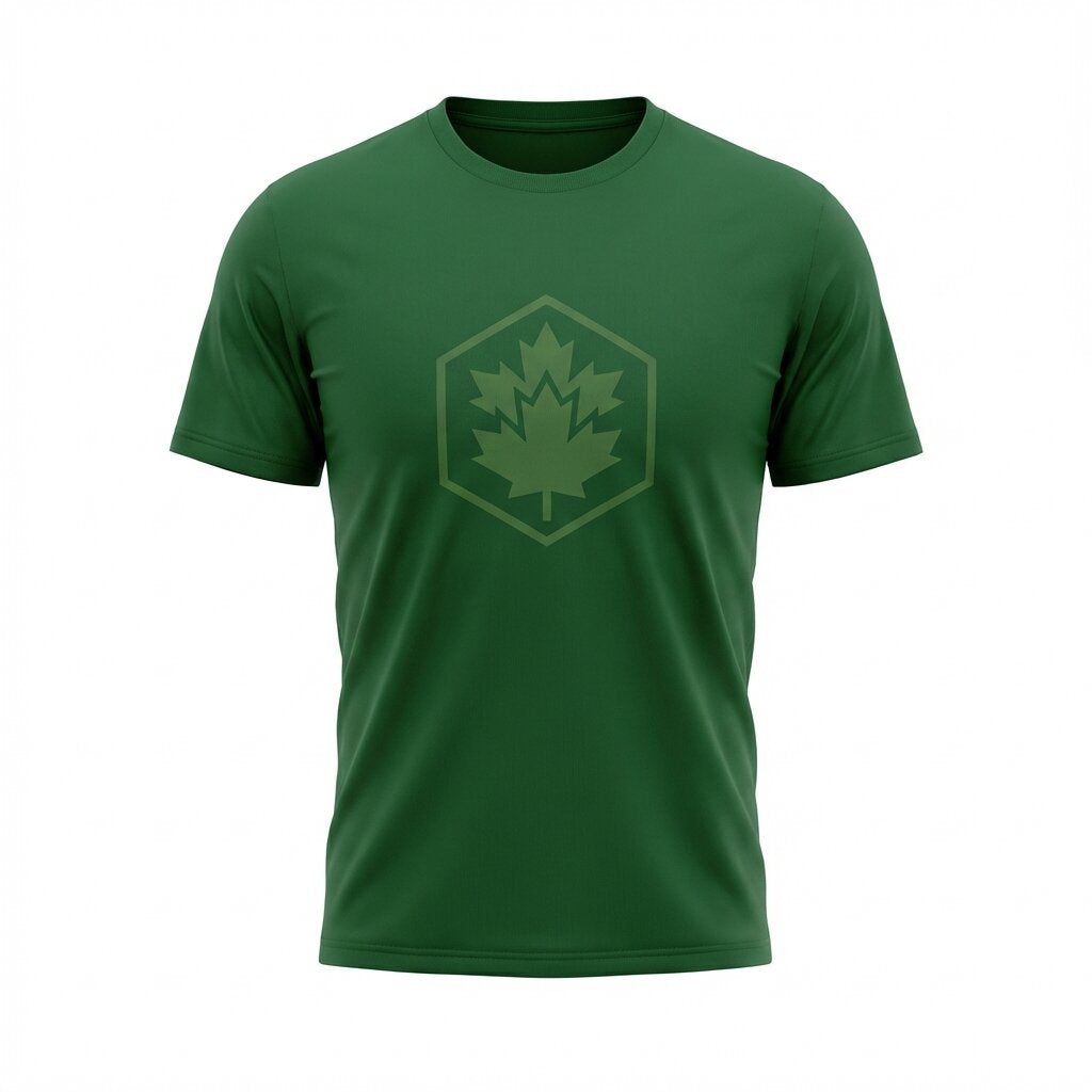 Kimland T-shirt Homme Vert à Motif Feuille