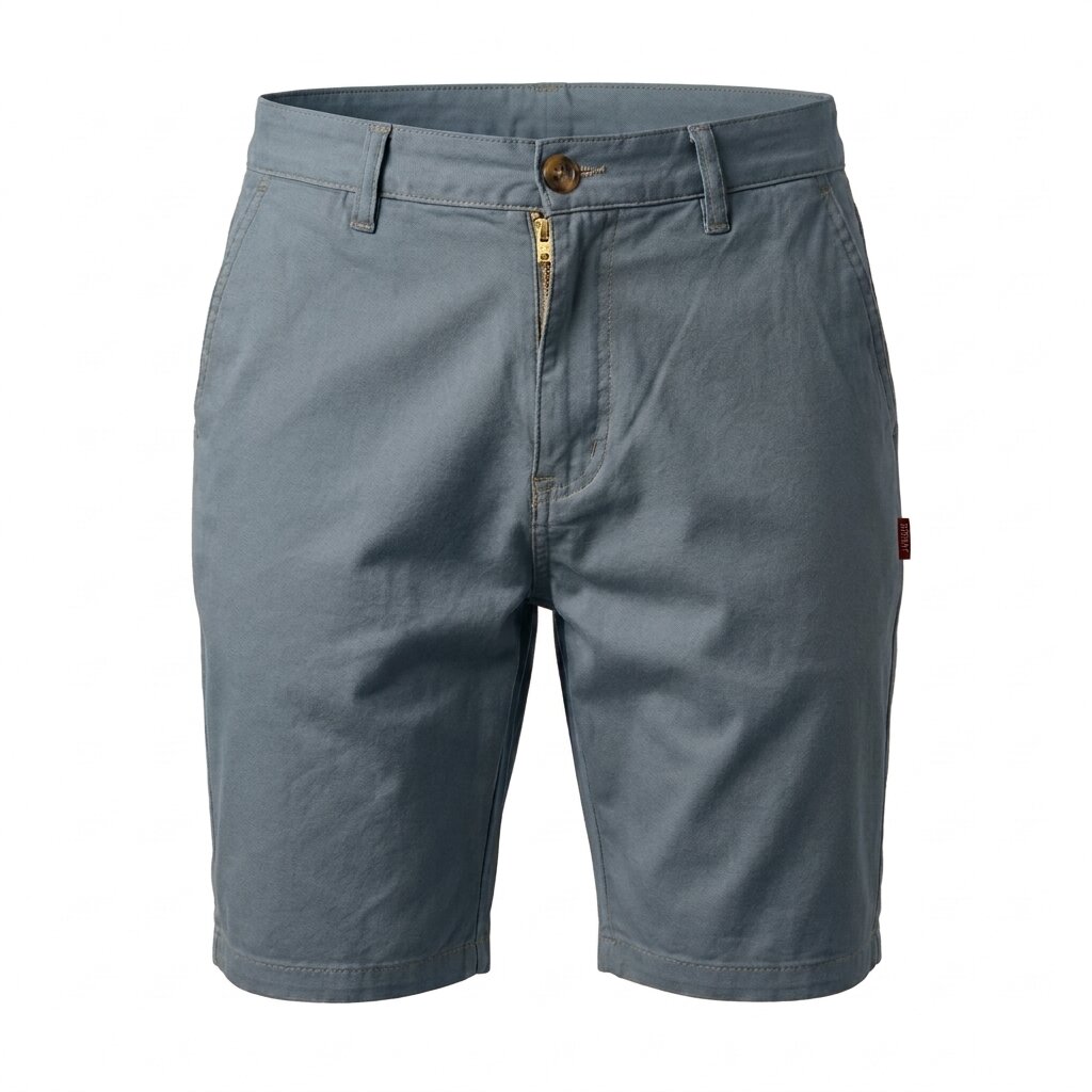 Kimland Short Chino Casual Homme Gris