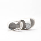 Safety Jogger Sandales Fille Blanc Pailleté Confortables