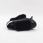 André Baskets Noires Fourrure Élégantes Femme