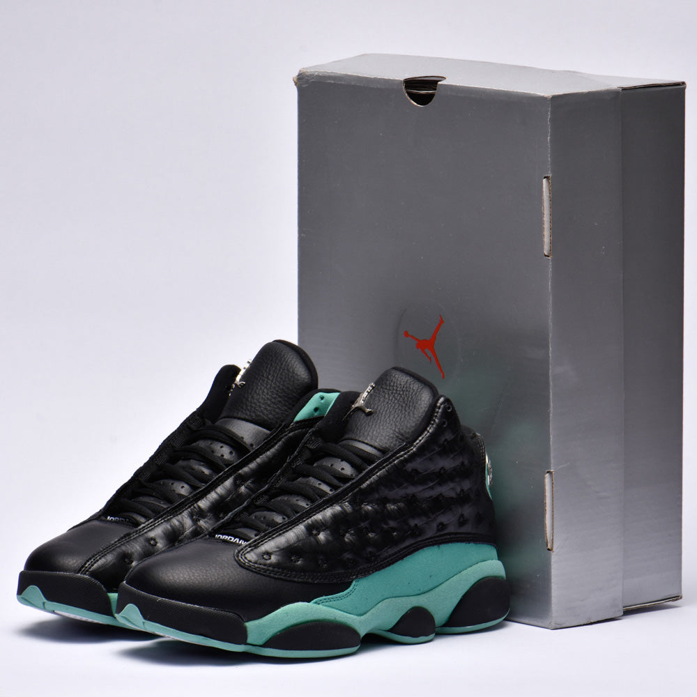 Jordan Sneakers Basket Noir et Turquoise Homme