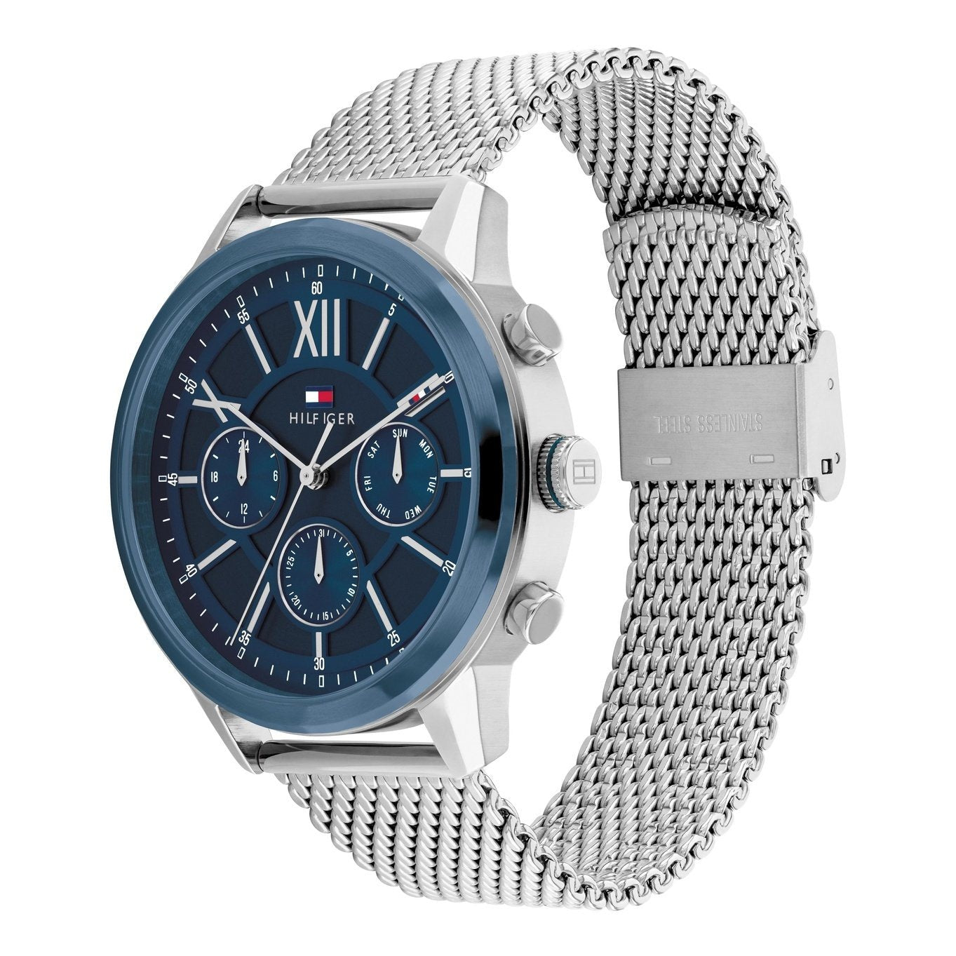 Montre Tommy Hilfiger Cadran Bleu Bracelet Acier Homme