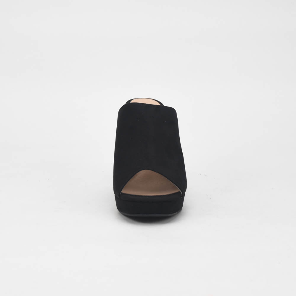 André Mules à Talons Hauts Noir Élégantes Femme