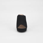 André Mules à Talons Hauts Noir Élégantes Femme