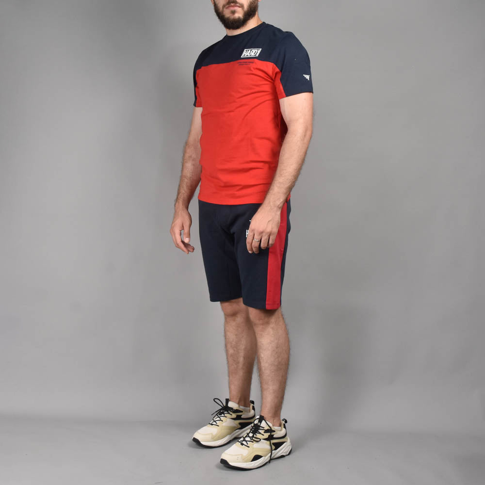 HARD1 Ensemble Short et T-shirt Sport Bicolore Homme