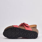 BIRK Sandales Compensées Effet Croco Femme