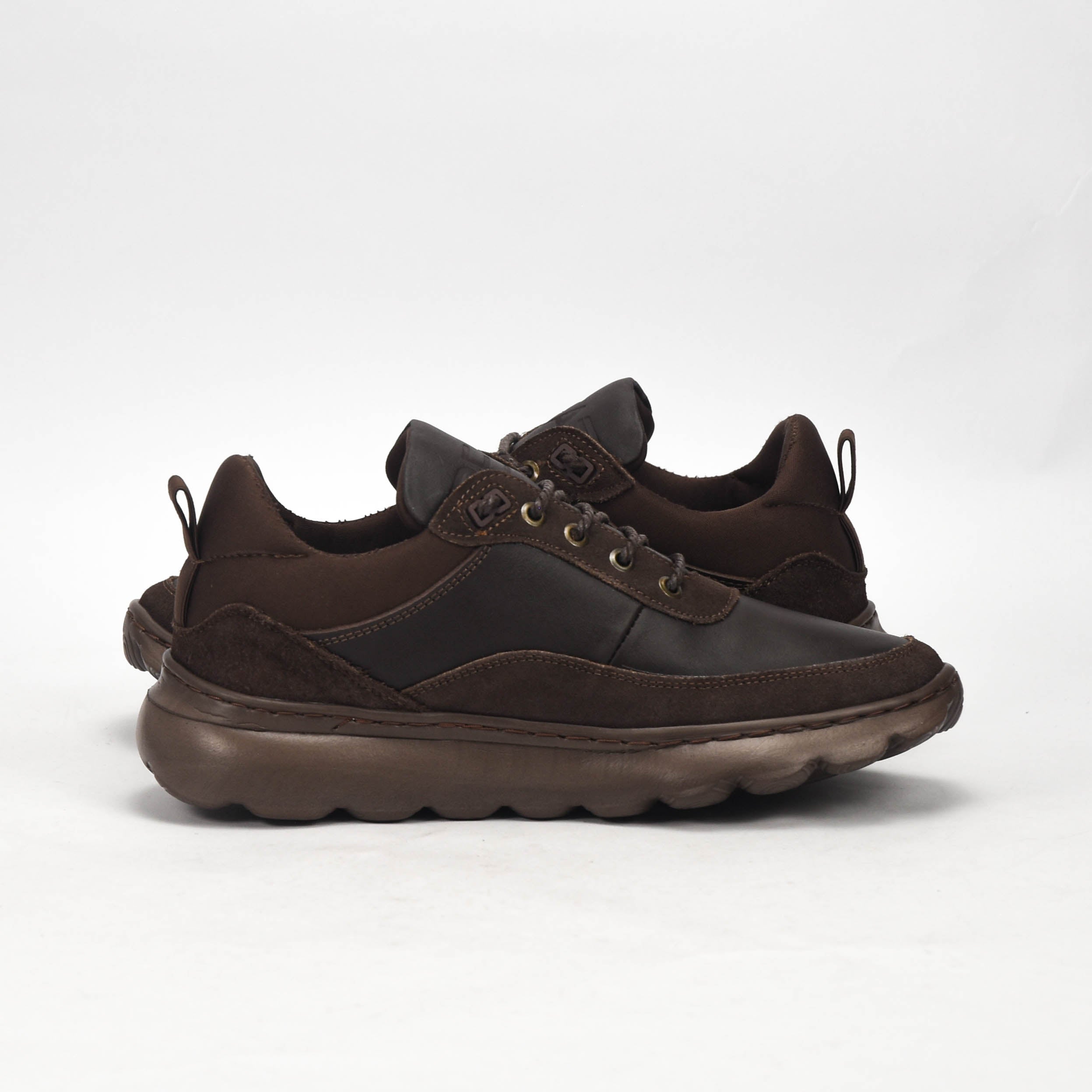 Real Shoes Baskets Marron Confortables Homme