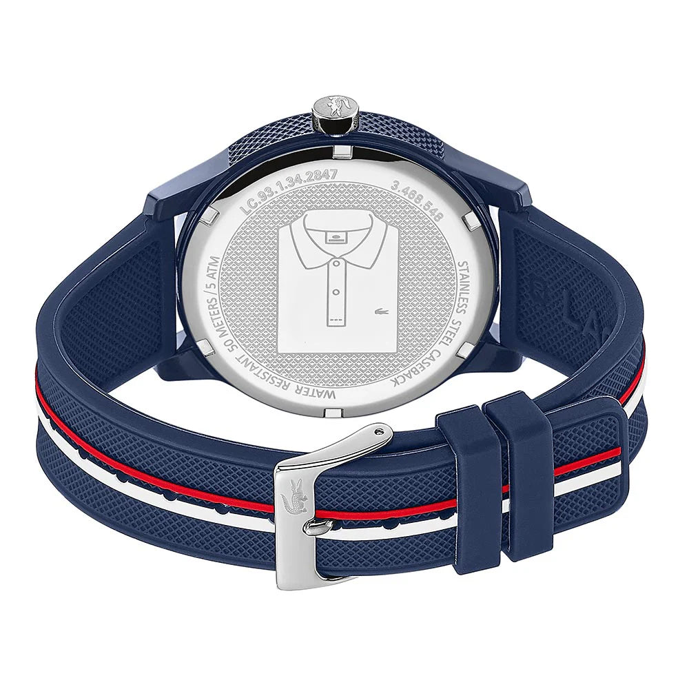 Montre Lacoste Bracelet Silicone Bleu Élégante Homme