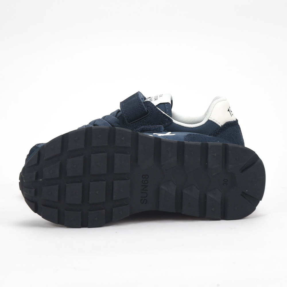 SUN68 Sneakers en Daim et Textile à Scratch pour Enfant