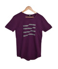 T-SHIRT VIOLET 2 MOTIF *4 LIGNES *