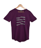 T-SHIRT VIOLET 2 MOTIF *4 LIGNES *