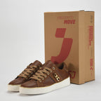 Safety Jogger Baskets Basses Marron Détails Dorés Femme