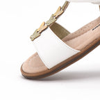 Safety Jogger Sandales Fille Blanc Papillons Confortables