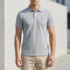 Kimland Polo Homme Gris Classique Élégant