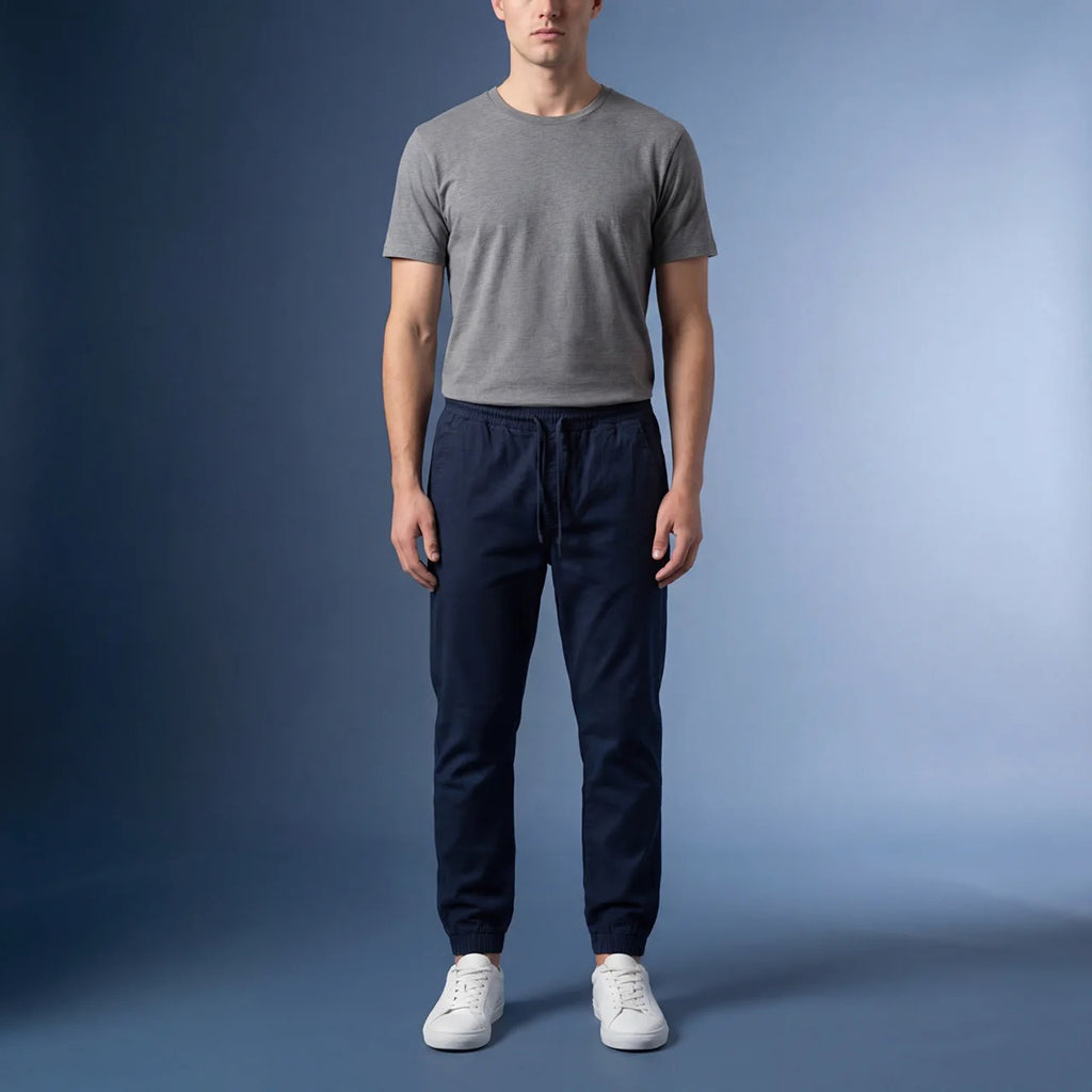 DEPART Pantalon Jogger Slim Bleu Marine Homme