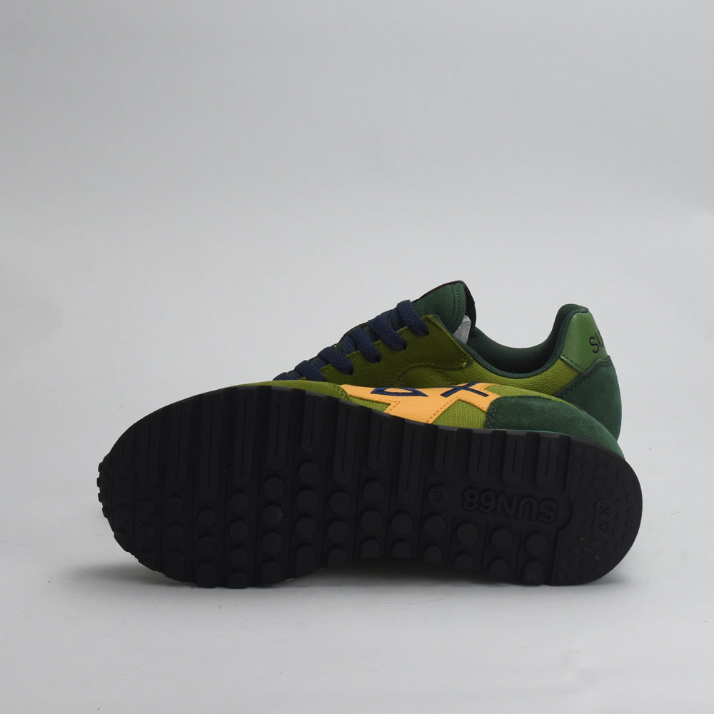 SUN68 Sneakers Jaki Solid en Daim et Textile Homme