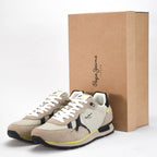 Pepe Jeans Baskets Basses Style Rétro Beige Homme
