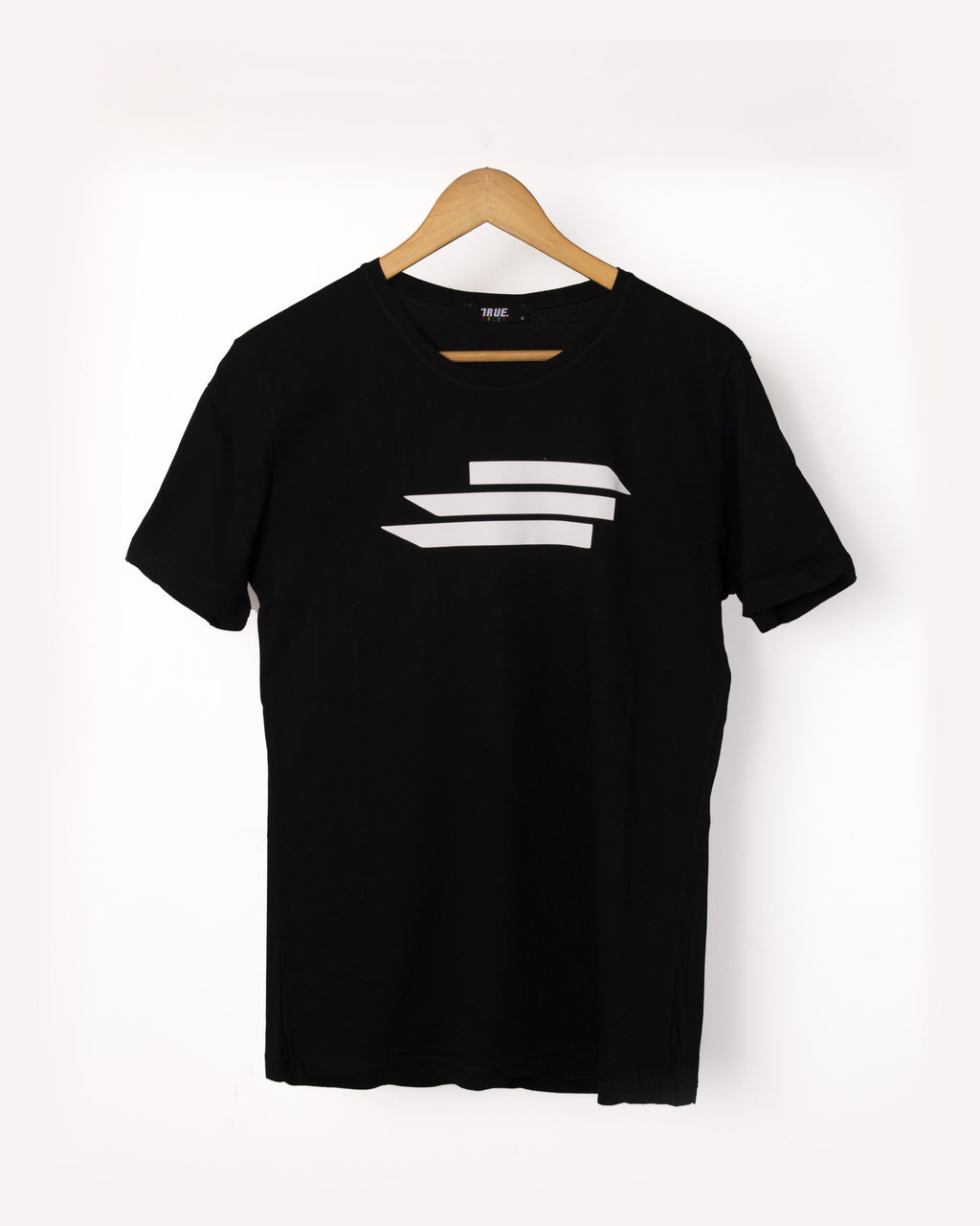 T-shirt NOIR AVEC  TROIS LIGNES BLANC