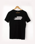 T-shirt NOIR AVEC  TROIS LIGNES BLANC