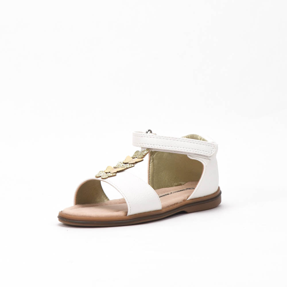 Safety Jogger Sandales Fille Blanc Papillons Confortables