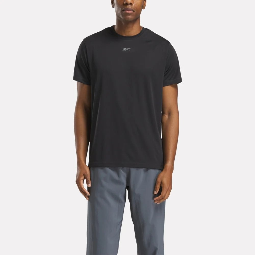 Reebok T-Shirt Sportif Noir Homme