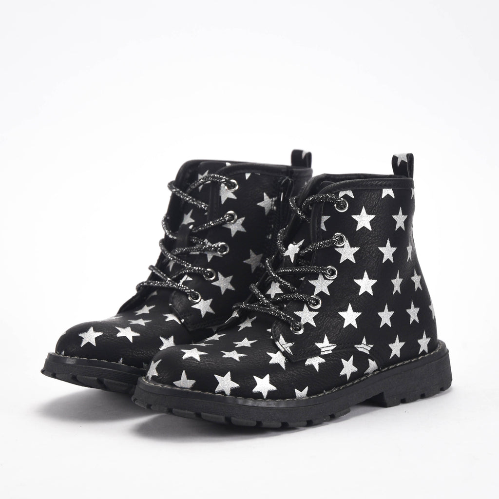 Chicco Bottines à Étoiles Argentées pour Fille
