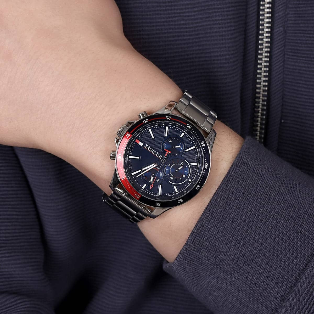 Tommy Hilfiger Montre Chronographe Acier Inoxydable Homme