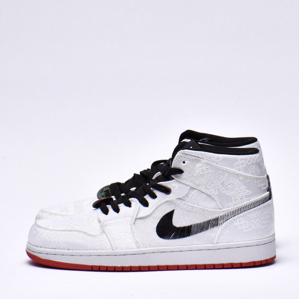 Nike Air Jordan 1 Retro High Sneakers Blanc Rouge Homme
