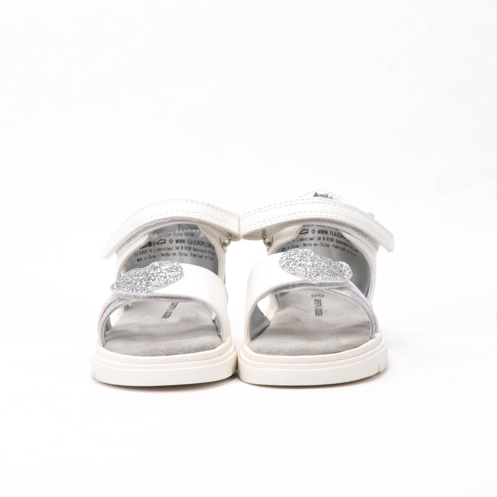 Safety Jogger Sandales Fille Blanc Pailleté Confortables