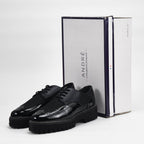 André Chaussures Derby Style Richelieu Noir Femme
