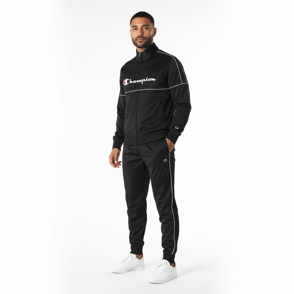 Champion Ensemble de Survêtement Sport Noir Homme
