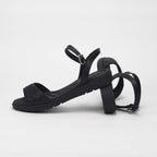Piccadilly Sandales Confortables Matelassées Noir Femme