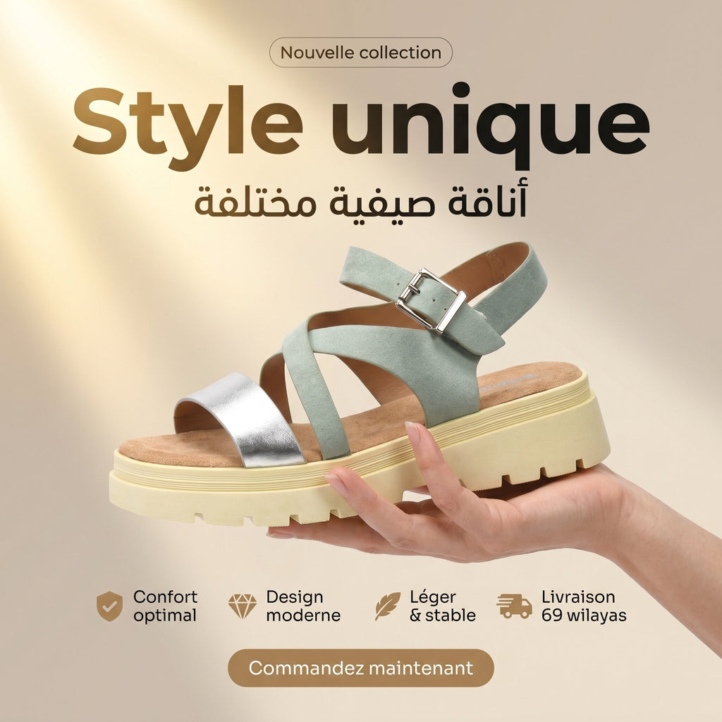 Kimland Sandales Plateforme Multicolores Fille