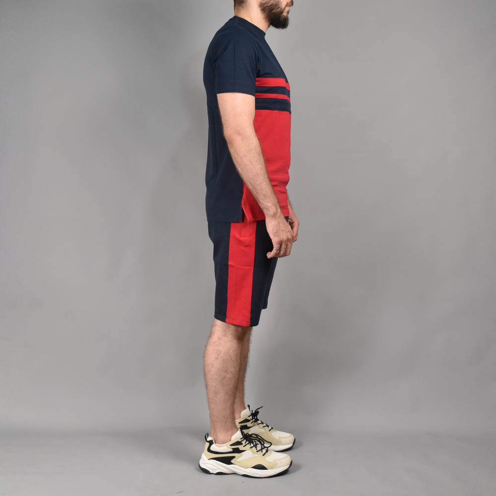 HARD1 Ensemble Sportswear Bicolore Bleu et Rouge Homme
