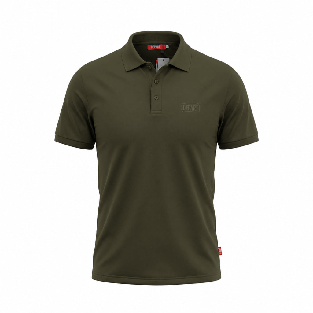 Départ Polo Homme Kaki Élégant et Confortable